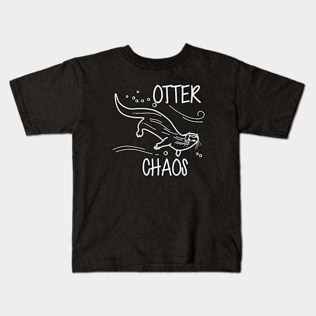 Otter Chaos Kids T-Shirt by KC Happy Shop